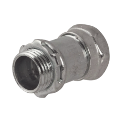 Conector Recto Compresión de Acero Galvanizado para Pared Delgada de 3/4