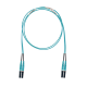 Jumper de Fibra Optica Multimodo 50/125 OM3, LC-LC Duplex, LSZH (Cero Halógenos), Color Aqua, 3 Metros