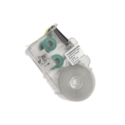 Casete de Etiquetas de Vinilo de Cinta Continua, Color Negro Sobre Blanco, Uso Interior/Exterior, 25.4 mm de Ancho x 7.6 Metros de largo