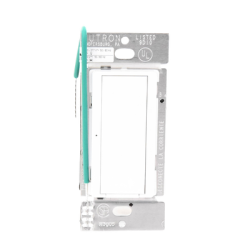 (RadioRA2) Switch on/off  RRD-8S-DV-WH de doble voltaje, un solo polo 120V/, 8A/, 1/10HP 3A en motores, apaga y enciende iluminación ó motor, NO requiere cable neutro.