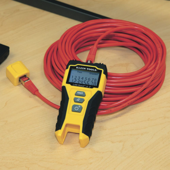 Tester  de Cable LAN Scout™ Jr. 2/ Para: Prueba aprobada/ Error de Cableado/ Falla de Circuito Abierto o Cortocircuito/ Par Dividido/ Blindaje.