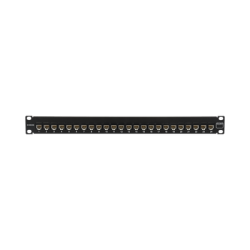 Patch Panel UltraMAX. UTP, Precargado con Jacks Cat6A, 24 Puertos, Plano, 1U
