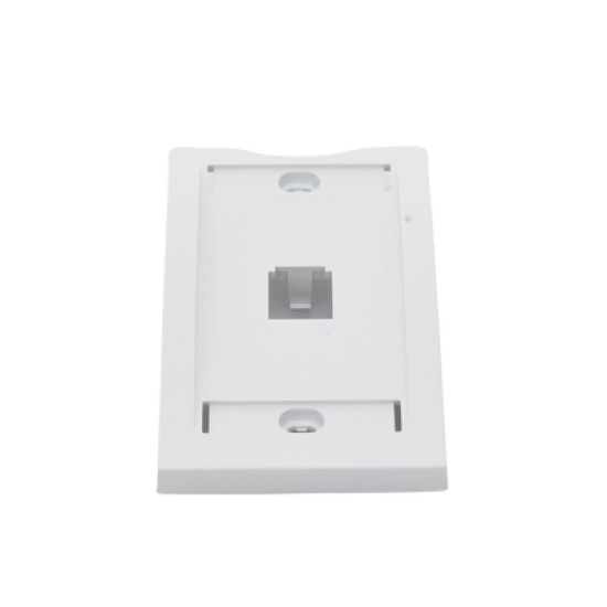 Placa de Pared Vertical Ejecutiva, Salida Para 1 Puerto Mini-Com, Con Espacios Para Etiquetas, Color Blanco