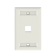Placa de Pared Vertical, Salida Para 1 Puerto Keystone, Con Espacios Para Etiquetas, Color Blanco