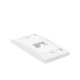 Placa de Pared Vertical Ejecutiva, Salida Para 2 Puertos Mini-Com, Con Espacios Para Etiquetas, Color Blanco