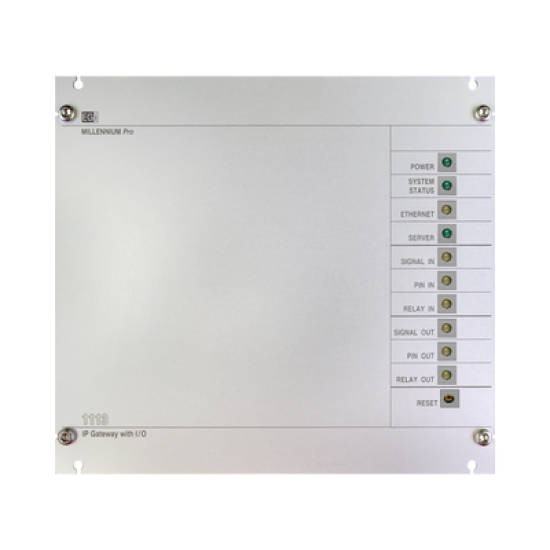 Interfaz Millennium IP para gestión de avisos y música pre-grabados IP con 8 relés IN/OUT 