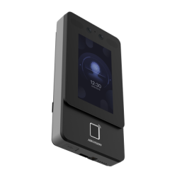 Terminal Min Moe WiFi de Reconocimiento Facial y Huella con lector PROX EM / Exterior IP65  / Hasta 1.5 mts en lectura de rostro / Soporta P2P Hik-Connect / 1,500 Rostros / 3,000 Huellas / Videoportero.