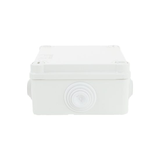 Caja de derivación de PVC Auto-extinguible con 6 entradas, tapa y tornillo de media vuelta de 1/4