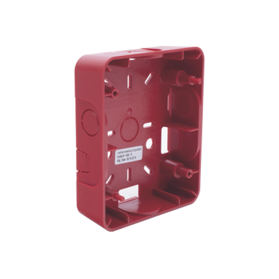 Caja Trasera Roja De Montaje Para Sirena/Estrobo Serie HE (0500-06360) De Hochiki 