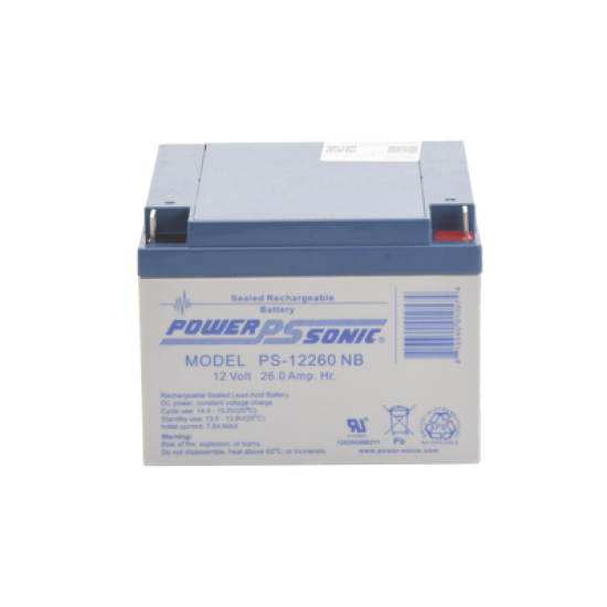 Batería 12V, 26AH, Para Respaldo, Tecnologías AGM/VRLA, 5 Años Vida Útil, Terminales NB, Reconocida UL  