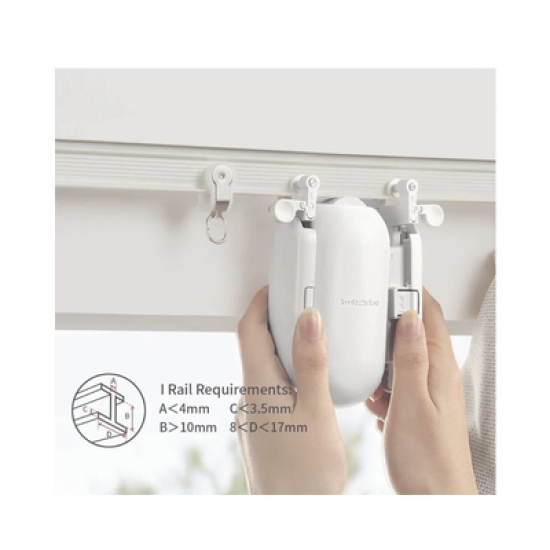 Controlador de cortinas Riel tipo U  / BLUETOOTH recargable y fácil de instalar