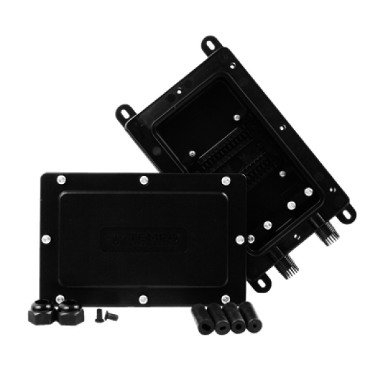 Cierre de Empalme Interior/Exterior para 12 fusiones, IP68, 2 puertos laterales