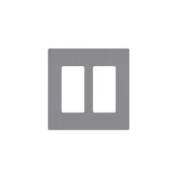 Placa de pared 2 espacio, para atenuador (dimmer), switch ó control remoto PICO inalámbrico.