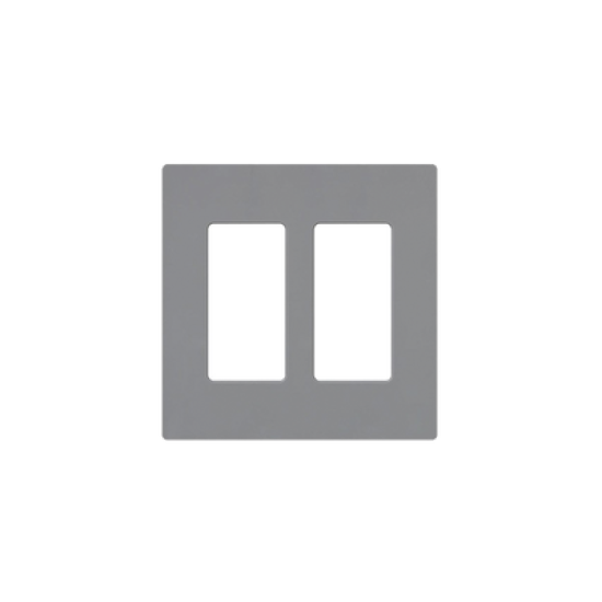 Placa de pared 2 espacio, para atenuador (dimmer), switch ó control remoto PICO inalámbrico.