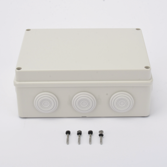 Caja Derivación-Conexión de Plástico (140 X 190 X 76 mm) con 10 Glándulas de Goma. Para Instalaciones Comerciales, Residenciales e Industriales. Incluye Tornillería para su Tapa. Funciona También como Registro.