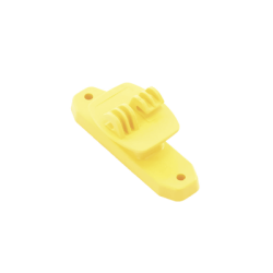 Aislador de Paso color Amarillo reforzado para cercos eléctricos, resistente al clima extremoso