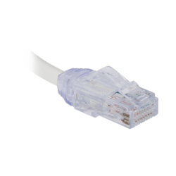 Cable de Parcheo UTP, Cat6A, Diámetro Reducido (28 AWG), CM/LSZH, Color Blanco Mate, 8in (20.3cm)