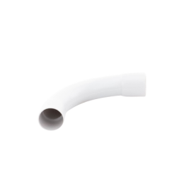 Curva de radio estrecho para tubería rígida, recomendado para cables de datos, PVC Auto-extinguible, de 25 mm