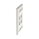 Placa de Pared Vertical, Salida Para 4 Puertos Keystone, Con Espacios Para Etiquetas, Color Banco Mate