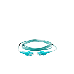 Jumper de Fibra Óptica Multimodo OM3 50/125 SC-SC OFNR (Riser), 2.0 mm, Dúplex, Aqua, 3 metros