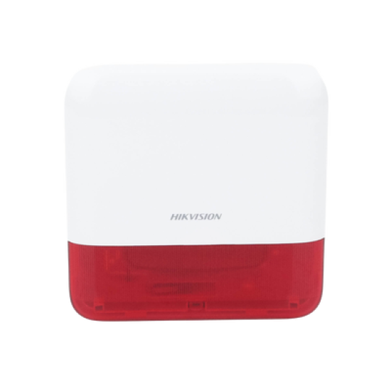 (AX PRO) Sirena Inalámbrica con Estrobo Rojo para Exterior IP65 / 110 dB