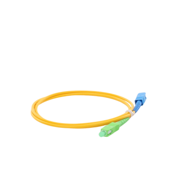 Jumper de Fibra Óptica Monomodo SC/APC-SC/UPC Simplex de 1 metro, 3mm