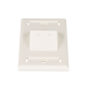 Placa de Pared Vertical Clásica, Salida Para 2 Puertos Mini-Com Inclinados, Con Espacios Para Etiquetas, Color Blanco Mate 