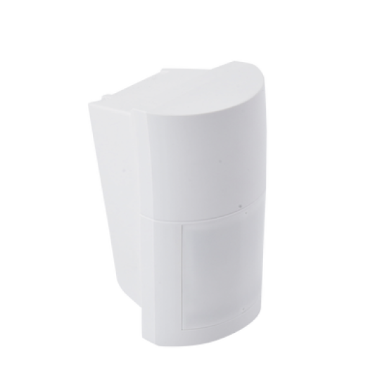Detector de Movimiento Pasivo / Inalambrico (alimentación) / Altura de montaje 0.8m a 2.7 m  ajustable  / 100% Exterior / Compatible con cualquier panel de alarma