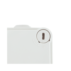 Caja de derivación de PVC Auto-extinguible con 6 entradas, tapa y tornillo de media vuelta de 1/4