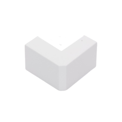 Esquinero exterior color blanco de PVC auto extinguible  para canaletas TMK1735, TMK1735SD (5310-02001) 