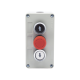 Botonera Triple con Boton de Stop Tipo Enclavado / Para Barreras Vehiculares, Operadores Corredizos y Abatibles. 