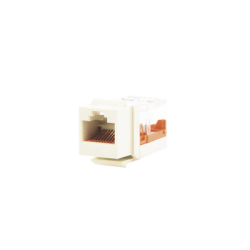 Conector Jack Estilo Leadframe, Tipo Keystone, Categoría 5e, de 8 posiciones y 8 cables, Color Blanco mate