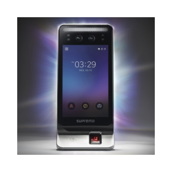 Lector Multi-tecnologia con detector de cubrebocas- Reconocimiento Facial, Huella, Tarjeta Móvil y lector de RFID(125kHz EM & 13.56 Mhz MIFARE)  Compatible con BioStar2,  Uso para Control de Acceso y Asistencia