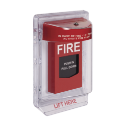 Cubierta Protectora de Policarbonato Serie Stopper II® , Con Bocina, Sin Espaciador, Montaje Empotrado, Etiqueta en Inglés 