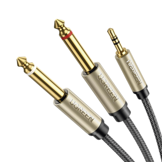 Cable de Audio Premium de 3.5 mm a 6.35mm / Blindaje Interior Múltiple / Transferencia de Audio sin Pérdidas / 5 Metros / Caja de Aleación de Zinc / Amplia Compatibilidad.
