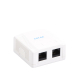 Caja de pared con 2 puertos, incluye 2 jacks UTP Cat6A