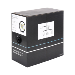 Bobina de cable 305 Metros Cat6, 24 AWG, Climas EXTREMOS, Color negro, sin blindar, para intemperie