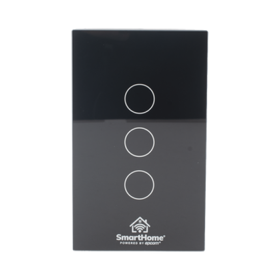 (Wifi) Apagador switch inalámbrico WIFI, control de 3 regresos de carga, 110V