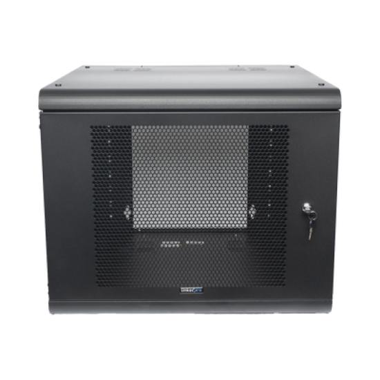 Gabinete de Pared con Puerta Perforada, 635mm de Profundidad, 9U Rack de 19'', Acero Reforzado