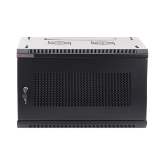 Gabinetes PRECISION, Con Puerta Perforada, de 19in, 6UR, 450mm de Profundidad, Color Negro