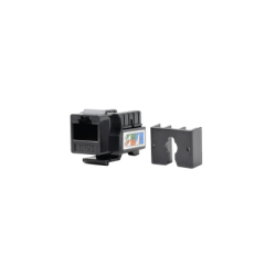 Módulo Jack Keystone Cat5e con terminación 110 (Punchdown) para faceplate - Color Negro