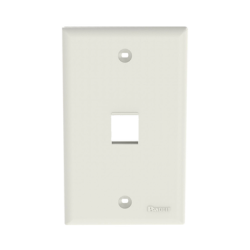 Placa de Pared Vertical, Salida Para 1 Puerto Keystone, Color Blanco Mate