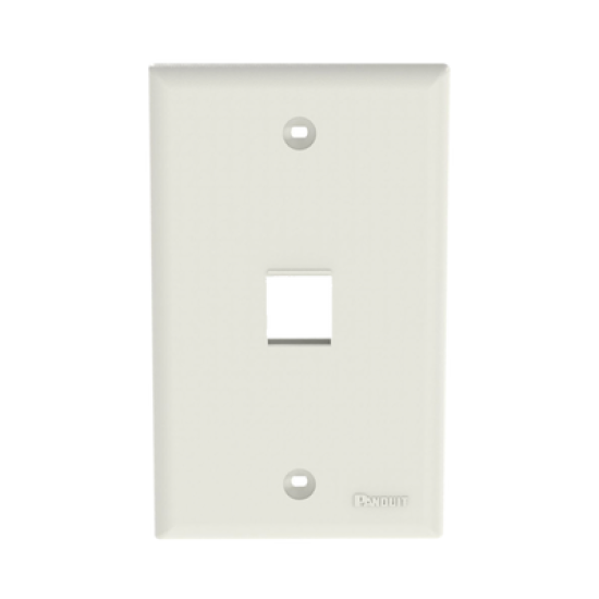 Placa de Pared Vertical, Salida Para 1 Puerto Keystone, Color Blanco Mate