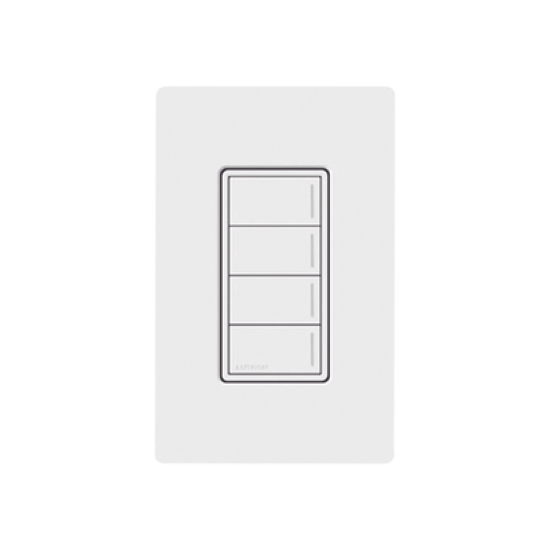 (RadioRa3) Botonera Sunnata Blanco 3 escenas y 2 botones subir/bajar para Radio RA3, programe escenas diferentes en cada botón.