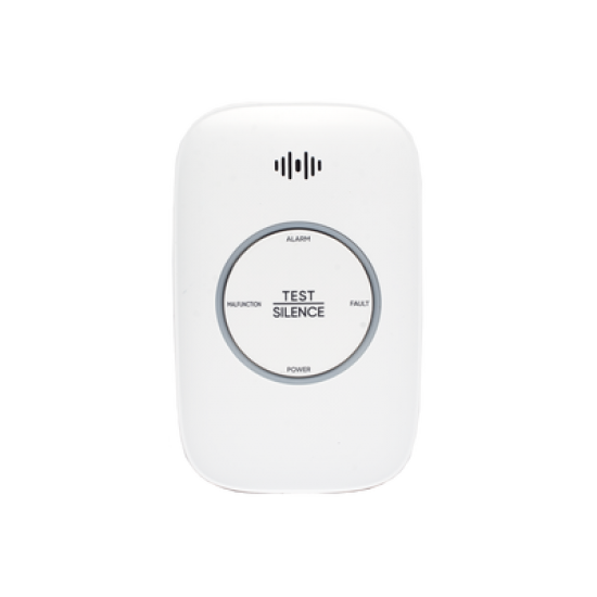 (HikFire)  Detector de Gas LP Propano C3H8 / Alarma Temprana / Salida para cierre de Válvula y/o  activación de Ventilador / Protección IP30 / Alarma de 70dB a 115dB a 1 metro de distancia