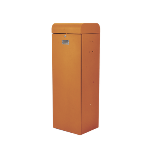 Barrera vehicular derecha / Soporta brazo de hasta 3 m / Apertura en 1.5 s /Final de carrera ajustable por programación / Movimiento fluido / Diseño elegante color naranja