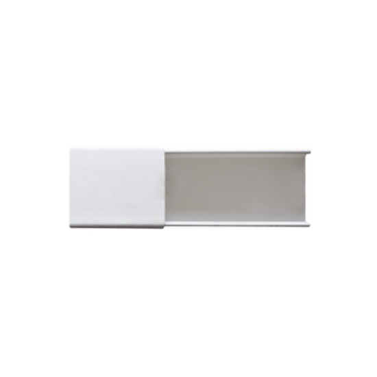 Canaleta blanca sin división, de PVC auto extinguible, 48 x 16 x tramo 2.5m (6101-01260