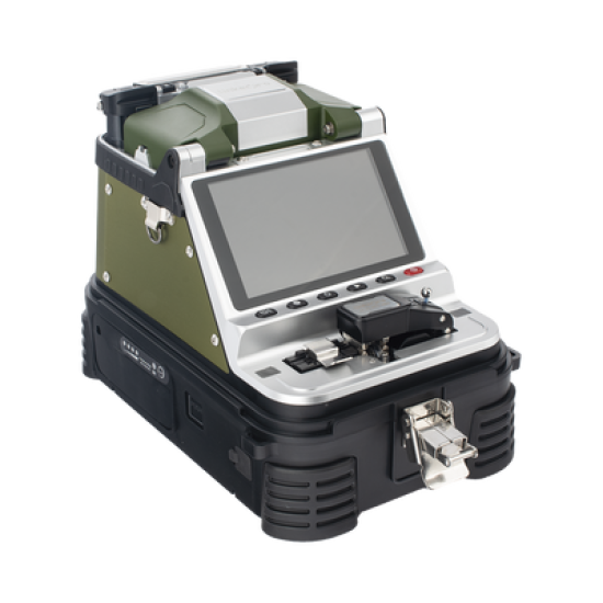 Fusionadora de Fibra Óptica MultiModo y MonoModo / 6 motores / Alineación por Núcleo / OPM + VFL / Cleaver Eléctrico de un Solo Paso