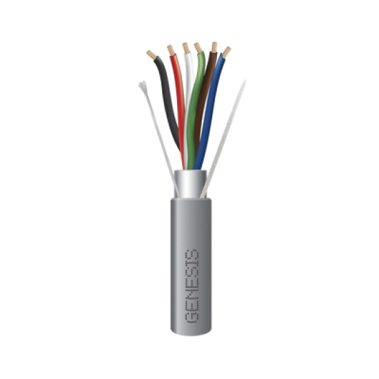 Bobina de 305 Metros de Cable / 6 x 22 AWG Blindado / Color Gris / Para Aplicaciones de Audio, Seguridad y Control
