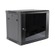 Gabinete PRECISION, Con Puerta de Cristal Templado, de 19in, 9UR, 450mm de Profundidad, Color Negro
